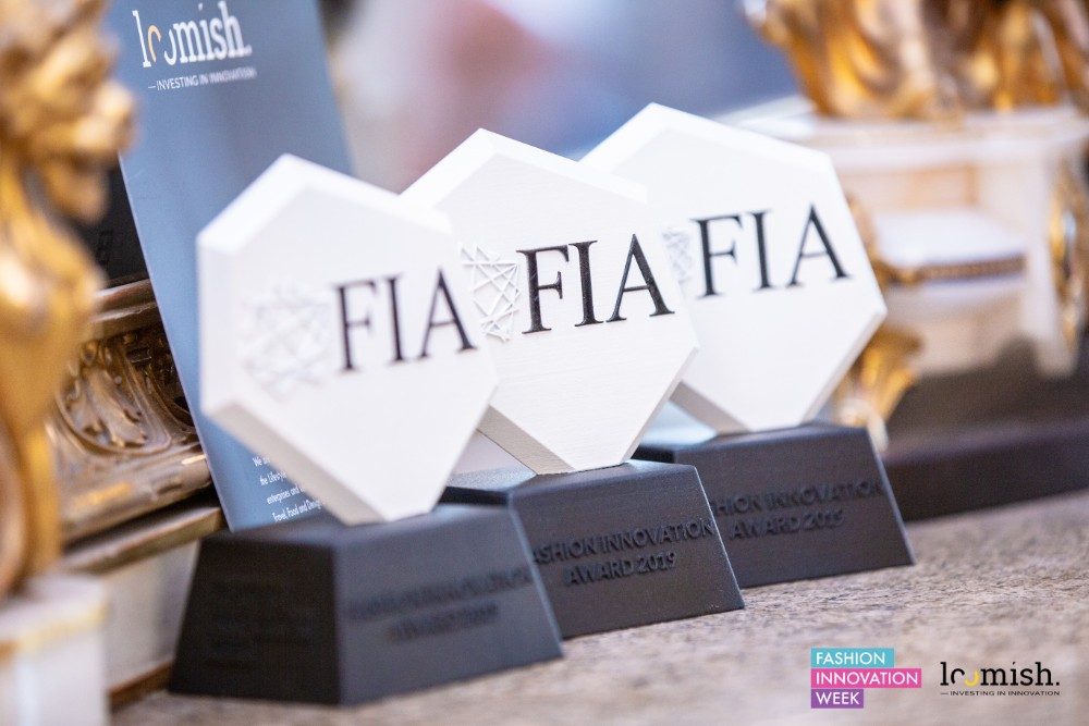Fashion Innovation Award trophies